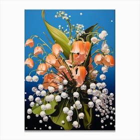 Surreal Florals Lily Of The Valley 1 Flower Painting Canvas Print