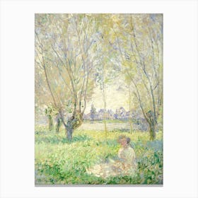 Woman Seated Under The Willows (1880), Claude Monet Canvas Print