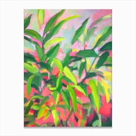 Hawaiian Schefflera 2 Impressionist Painting Plant Canvas Print