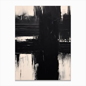 Black Art Brush Strokes 4 Canvas Print