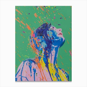 Colorful Body Splash Canvas Print