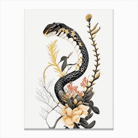 Sonoran Coral Snake Gold And Black Canvas Print
