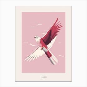 Minimalist Falcon 3 Bird Poster Canvas Print