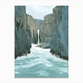 Icelandic Waterfall Canvas Print