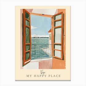 My Happy Place Vigo 4 Travel Poster Canvas Print