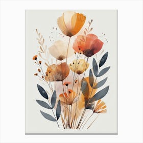 Watercolor Poppies Canvas Print