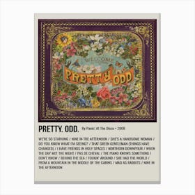 PRETTY. ODD. By Panic! At The Disco. 2008 Poster Canvas Print