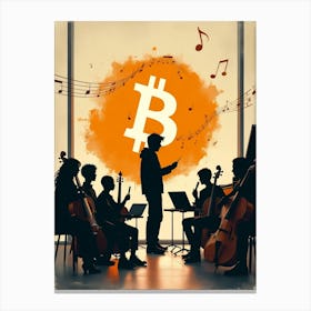 Bitcoin Music Canvas Print