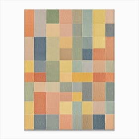 Abstract Pastel Squares Canvas Print