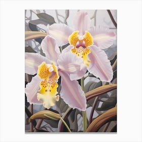 Orchid 4 Flower Painting Canvas Print