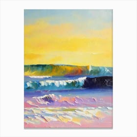 Mona Vale Beach, Australia Bright Abstract Canvas Print