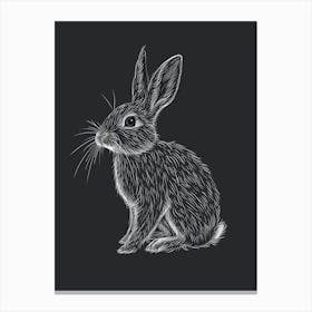 French Lop Rabbit Minimalist Illustration 3 Canvas Print