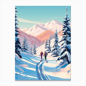 Are In Sweden, Ski Resort Illustration 2 Canvas Print