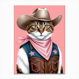 Cowboy Cat 1 Canvas Print