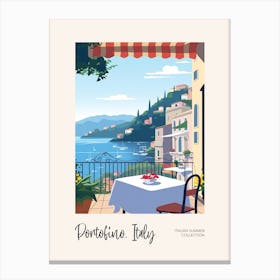 Portofino Cat On A Window 3 Italian Summer Collection Canvas Print
