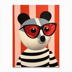 Little Badger 2 Wearing Sunglasses Canvas Print