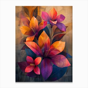 Abstract Flowers 5 Canvas Print