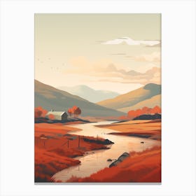 The Rob Roy Way Scotland 3 Hiking Trail Landscape Canvas Print