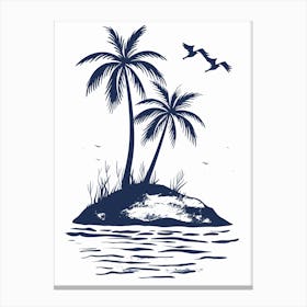 Palm Tree Island Canvas Print