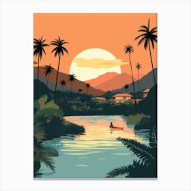 Samoa 1 Travel Illustration Canvas Print