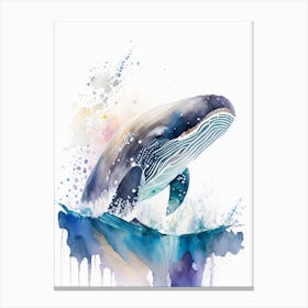 Southern Right Whale Storybook Watercolour  (2) Canvas Print