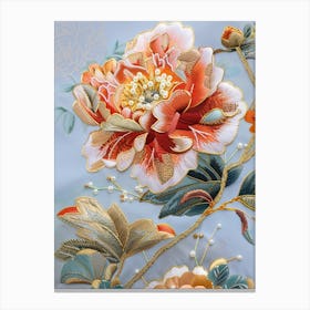 Chinese Flower Embroidery 1 Canvas Print