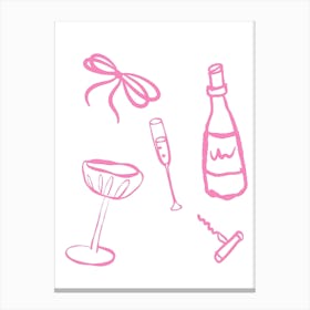 Pink Champagne Canvas Print