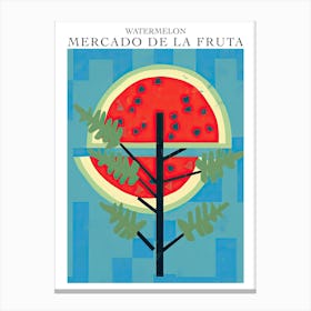 Mercado De La Fruta Watermelon Illustration 4 Poster Canvas Print