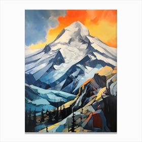 Mount Rainier Usa 6 Mountain Painting Canvas Print