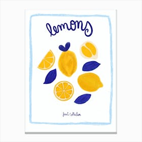 Lemons Fruit Collection Canvas Print