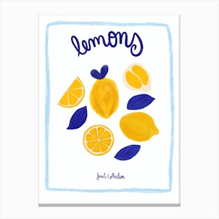 Lemons Fruit Collection Canvas Print