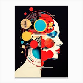 Abstract Illustration Of A Woman And The Cosmos 5 Canvas Print