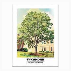 Sycamore Tree Storybook Illustration 2 Poster Canvas Print