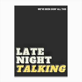 Late Night Talking Print | Harry Styles Print Canvas Print