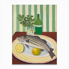 Barramundi Italian Still Life Painting Canvas Print