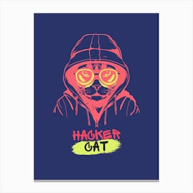 Hacker Cat Canvas Print