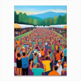 Crowd At The Festival Canvas Print