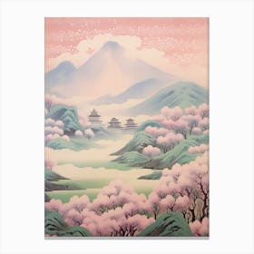 Mount Mitake In Tokyo, Japanese Landscape 3 Canvas Print