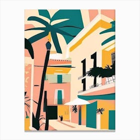 Cebu Philippines Muted Pastel Tropical Destination Canvas Print