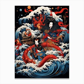 Kabuki Theater Japanese Style 6 Canvas Print