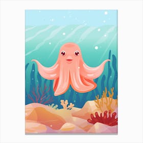 Dumbo Octopus Kids Illustration 1 Canvas Print