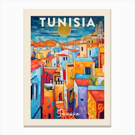 Sousse Tunisia 3 Fauvist Painting Travel Poster Canvas Print
