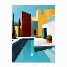 Swimming Pool, Italy Canvas Print