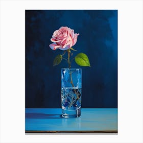 Rose In A Glass Canvas Print