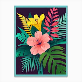 Tropical Flowers Canvas Print