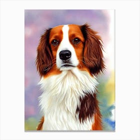 Nederlandse Kooikerhondje 3 Watercolour dog Canvas Print