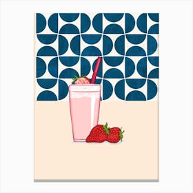 Strawberry Milkshake Canvas Print