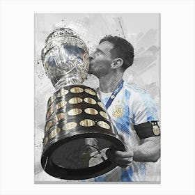 Lionel Messi Argentina 6 Canvas Print