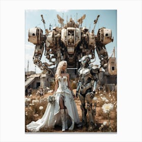 Fallout Bride And Groom Canvas Print