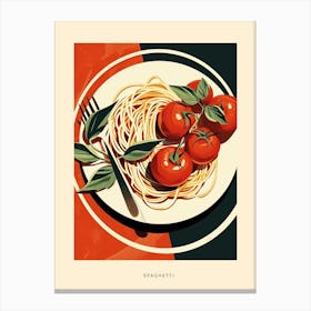 Spaghetti Art Deco Poster Canvas Print